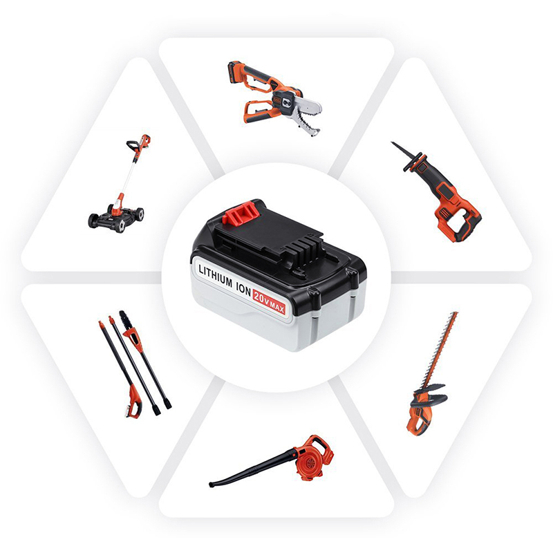 Batteries Li-ion de remplacement 20V 3000mAh pour perceuses électriques Black \u0026 Decker LB20, LBX20, LBX4020, LB2X4020
