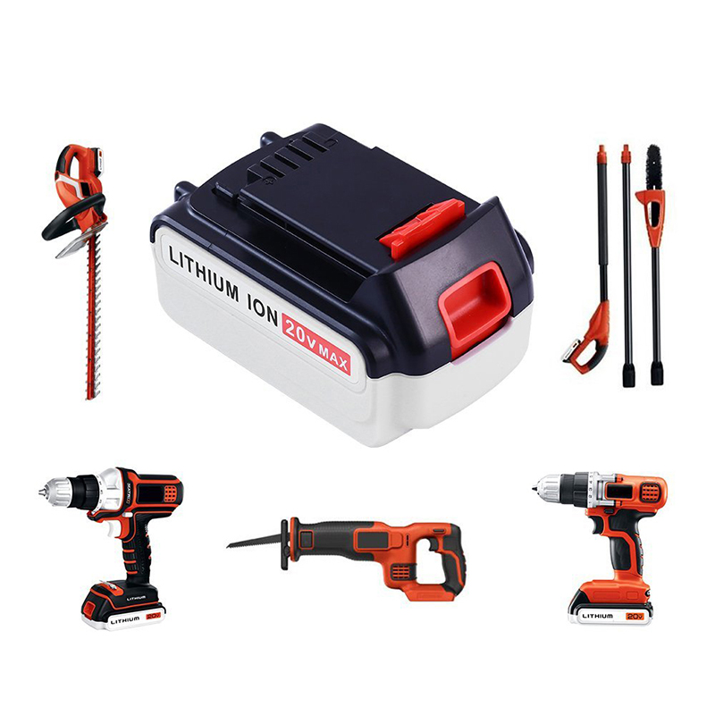 Batteries de remplacement Li-ion 20V 4000mAh pour outils sans fil Black \u0026 Decker LB20, LBX20, LBX4020, LB2X4020